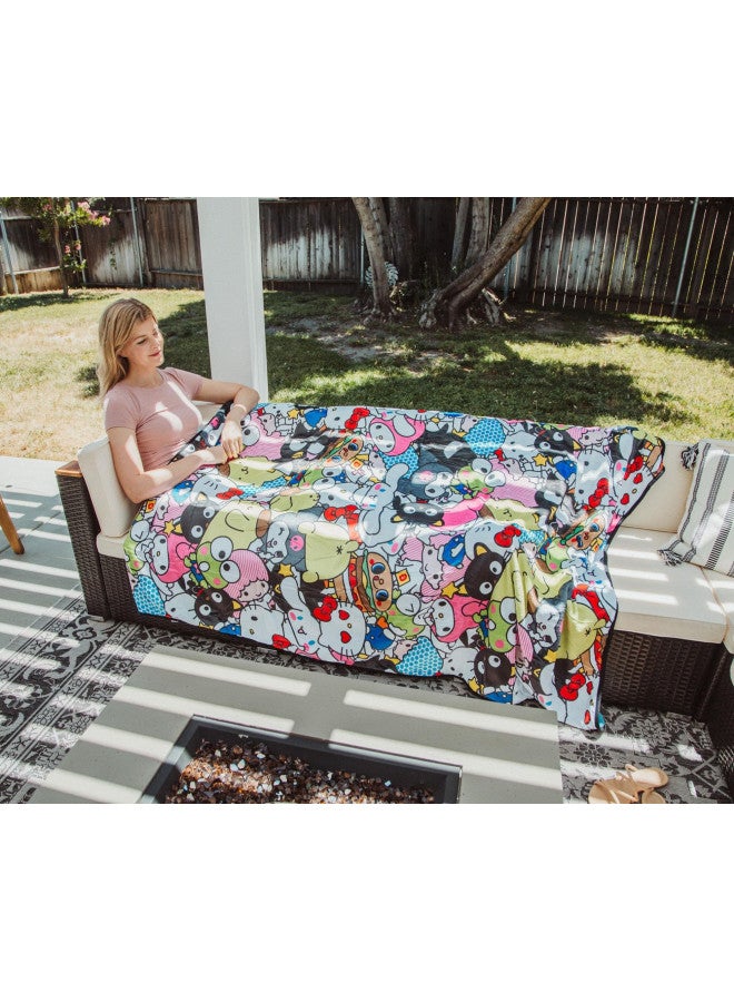 Surreal Entertainment Sanrio Hello Kitty And Friends Fleece Throw Blanket | 54 x 72 Inches  - Image 5