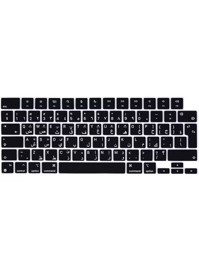 Premium Keyboard Cover Ultra Thin Protector Skin for 2021-2025 MacBook Pro 14 16 inch M5 M4 M3 M2 M1 Pro/Max, MacBook Air 15" 13.6" M4 M3 M2 Chip A3434 A3241 A3114 A2941 A3240 A3113 A2681, Black - Image 1