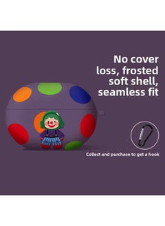 For HuaweiFreeBuds Pro4 Bluetooth Headset Protective Case Pro3 Frosted Soft Case Clip Protective Case SE2-Color:Purple Ugly Man [free Hook]-Model:For HuaweiFreeclip