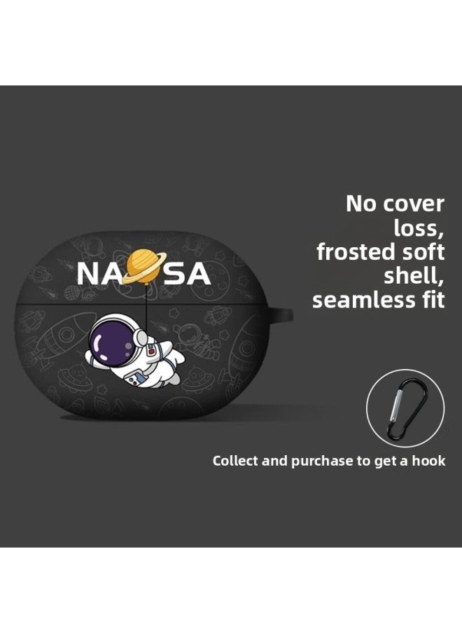 Generic - For HuaweiFreeBuds Pro4 Bluetooth Headset Protective Case Pro3 Frosted Soft Case Clip Protective Case SE2-Color:Purple Ugly Man [free Hook]-Model:For HuaweiFreeclip - Image 1