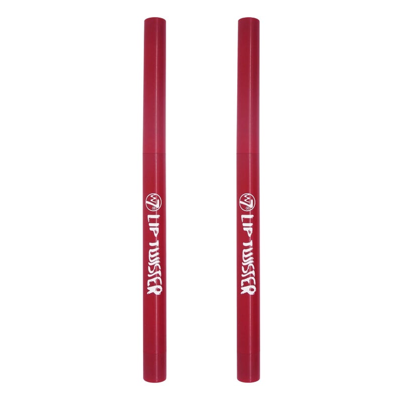 W7 Lip Twister Lip Liner - 2Pcs - Creamy & Blendable Lip Makeup For Definition & Shape (Red) - Image 1