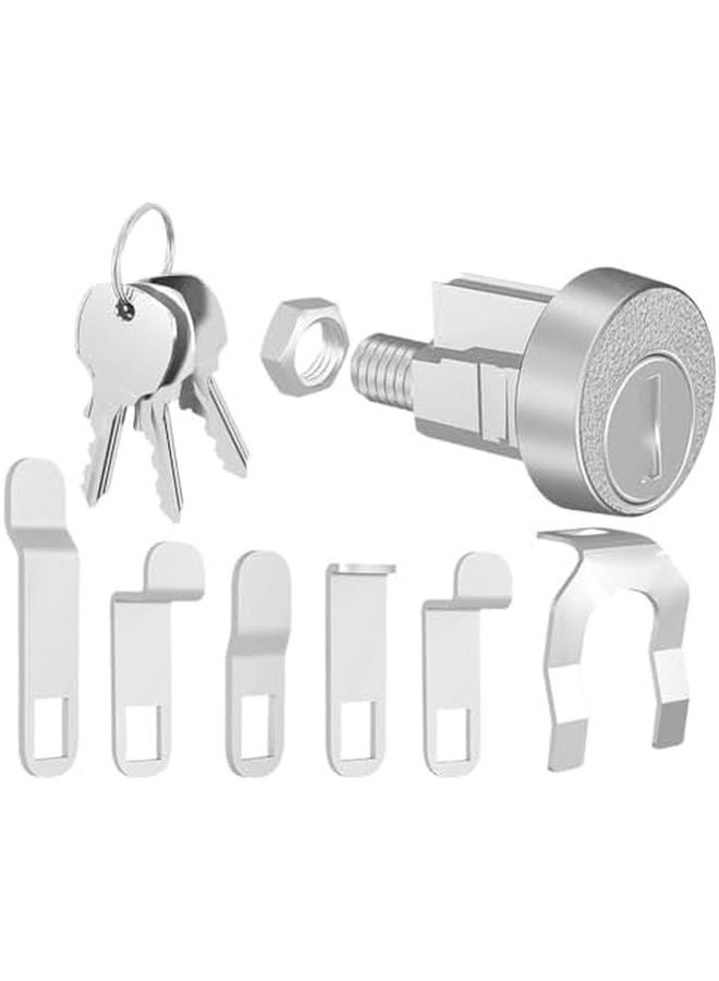 Mailbox Lock Replacement Kit Zinc Alloy Silver with 3 Keys for L 1172C 1 Set - Image 1