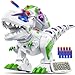 Ruko 8809 Dinosaur Toys for Kids Large Rechargeable Remote Control TRex Toys with Programmable Walking Roaring LED Eyes and Shooting Interactive Gifts for Boys Girls Age 3 4 5 6 7 8 Green - Image 2