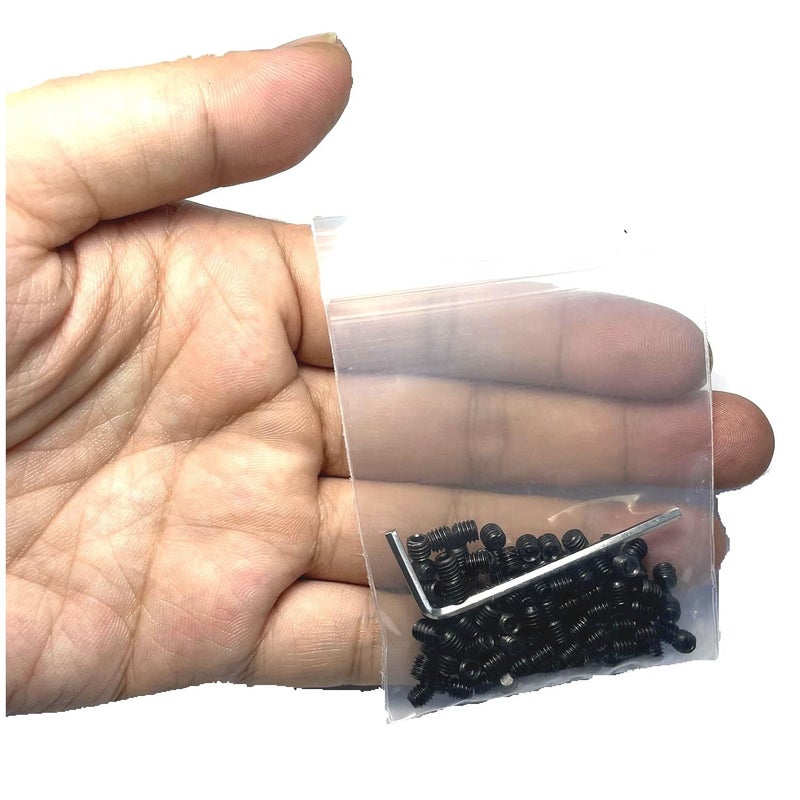 ZDingTech 110pcs Set Screws M4 x 4mm 304 Stainless Steel Allen Head Hex Socket 4X4mm Set Screws Grub Hex Head Sockets with M2 Allen Wrench.(4mm Length) - Image 5