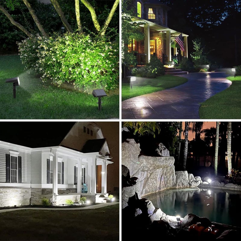 Solar Spot Lights Outdoor 6-Pack with 28 LEDs and 3 Lighting Modes - IP65 Waterproof Security Lights for Garden and Driveway - Image 2