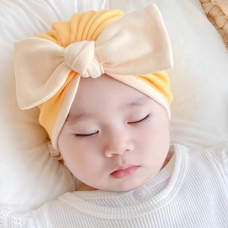 Cute Cotton Baby Hat Spring/Autumn 12 pink-bow  - Image 2