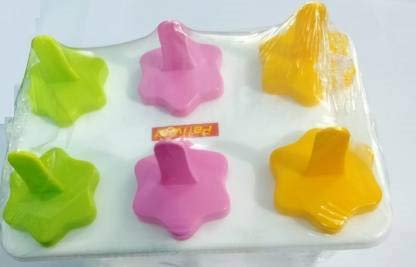 Unequetrend 8 6 Pcs Ice Cream Candy Kulfi Maker Popsicle Mould Set Multicolor Multicolor Plastic Ice Cube Tray Pack of2 - Image 4