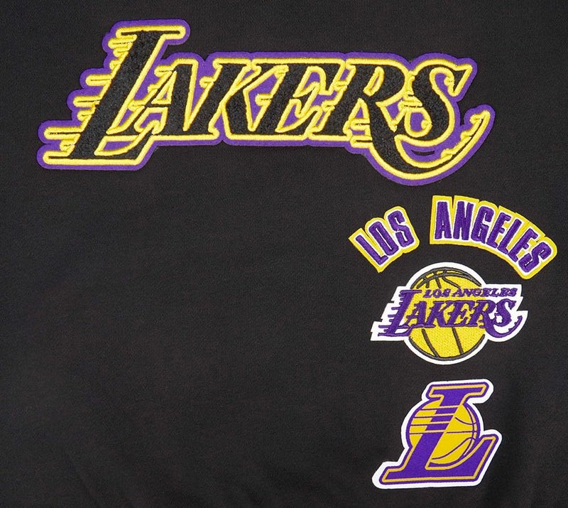 Pro Standard Big Girls NBA Los Angeles Lakers Retro Classics Crewneck Sweatshirt Black/Purple M - Image 5
