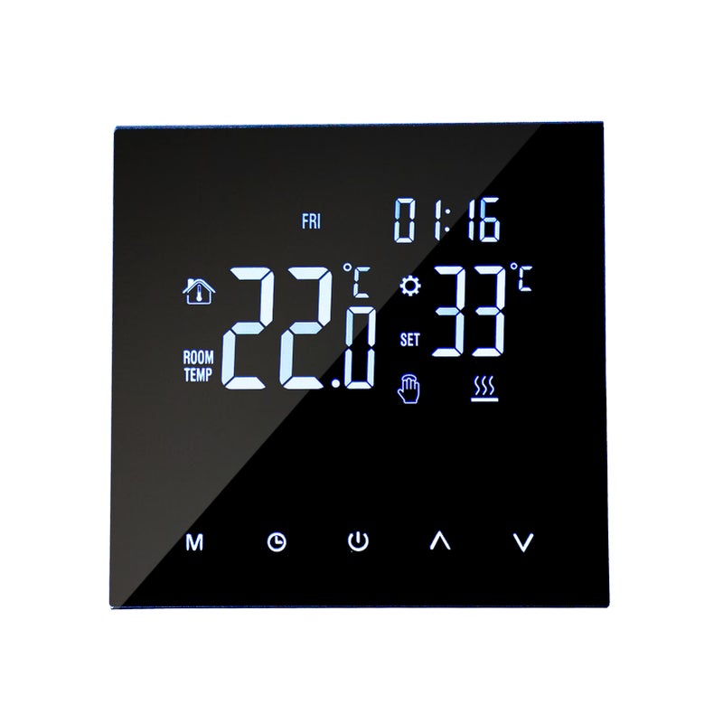 Smart Heating Thermostat Digital Temperature Controller Touchscreen LCD Display Week Programmable Electric Heating Thermostat Anti-freeze for Home School Office Hotel - Image 1