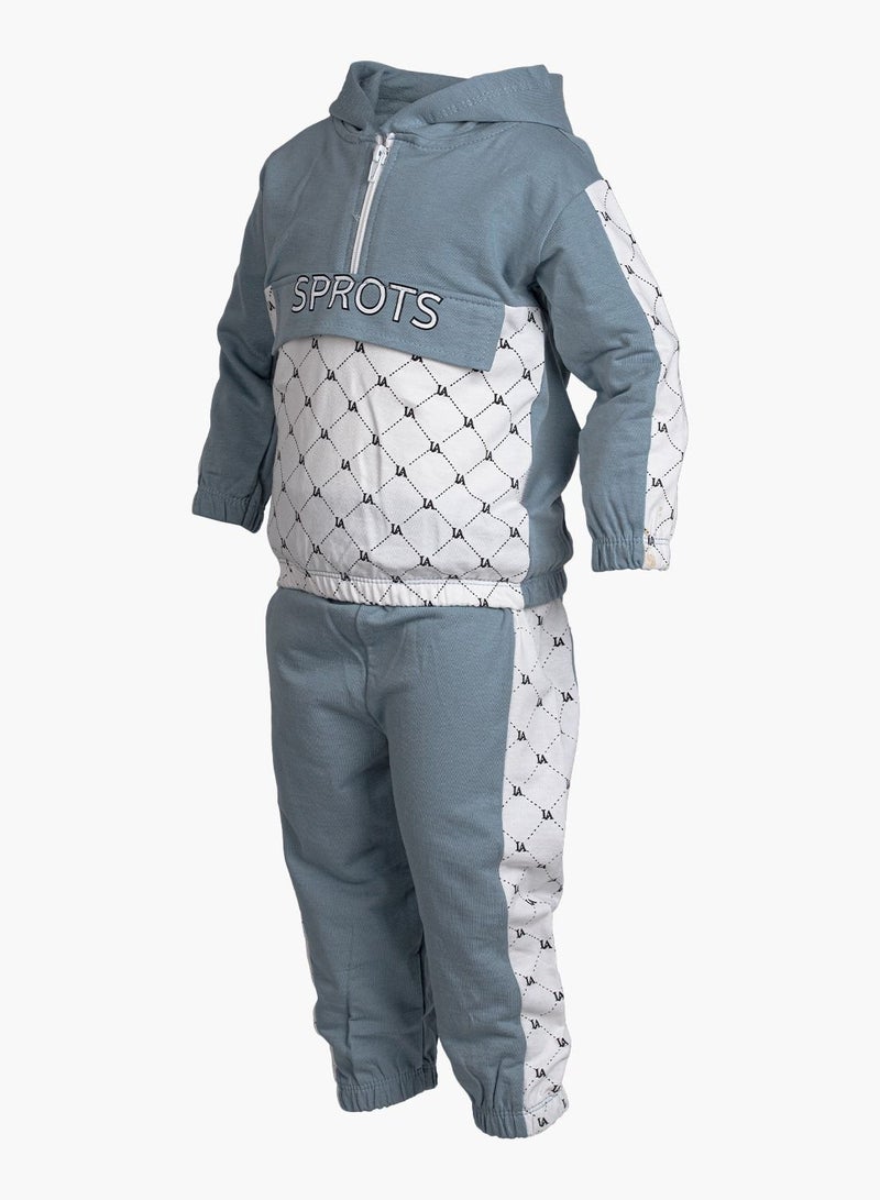 BABYCARA 100 Turkish cotton hoodie romper and pant set Adorable comfortable & available sizes 9m up to 24m  - Image 2