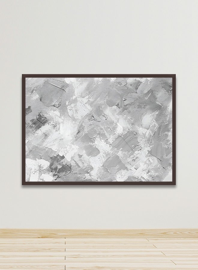 Marktna Canvas Wall Art For Wall Decoration Abstract Design With A Hollow Brown Frame Size 120x80cm One Piece - Image 1