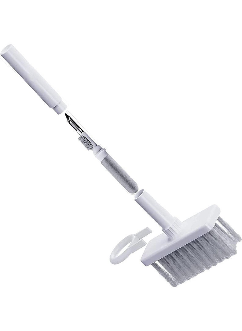 Theodor Cleaning Soft Brush Keyboard Cleaner 5-in-1 Multi-Function Computer Cleaning Tools Kit Keycap Puller Remover Multi Brush for PC Laptop Camera Lens (White)  - Image 1