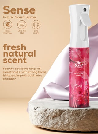Dr Scent Breeze of Joy Fabric Spray Sense with Distinctive Notes Sweet Fruit, Strong Floral hints, and Ending with Bold Notes Amber (300ml) - view 2