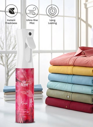 Dr Scent Breeze of Joy Fabric Spray Sense with Distinctive Notes Sweet Fruit, Strong Floral hints, and Ending with Bold Notes Amber (300ml) - view 5