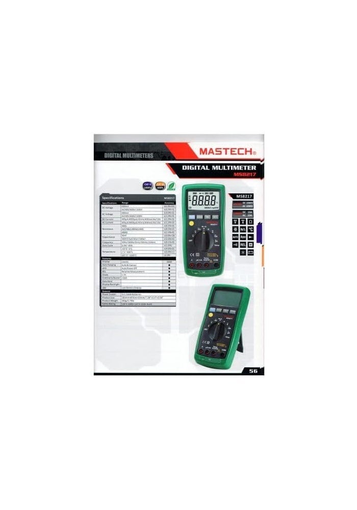 Mastech MS 8217(S) 1000V 4000 Count Digital Multimeter - Image 4