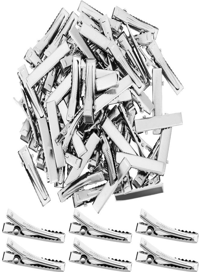 Hotop 200 Pieces Alligator Metal Hair Clips, Duck Bill Hair Clips for Bow Making, Flat Top Single Prong Hairpins Metal Hairclip for Styling DIY Craft Accessories(1.26 Inch) - Image 1