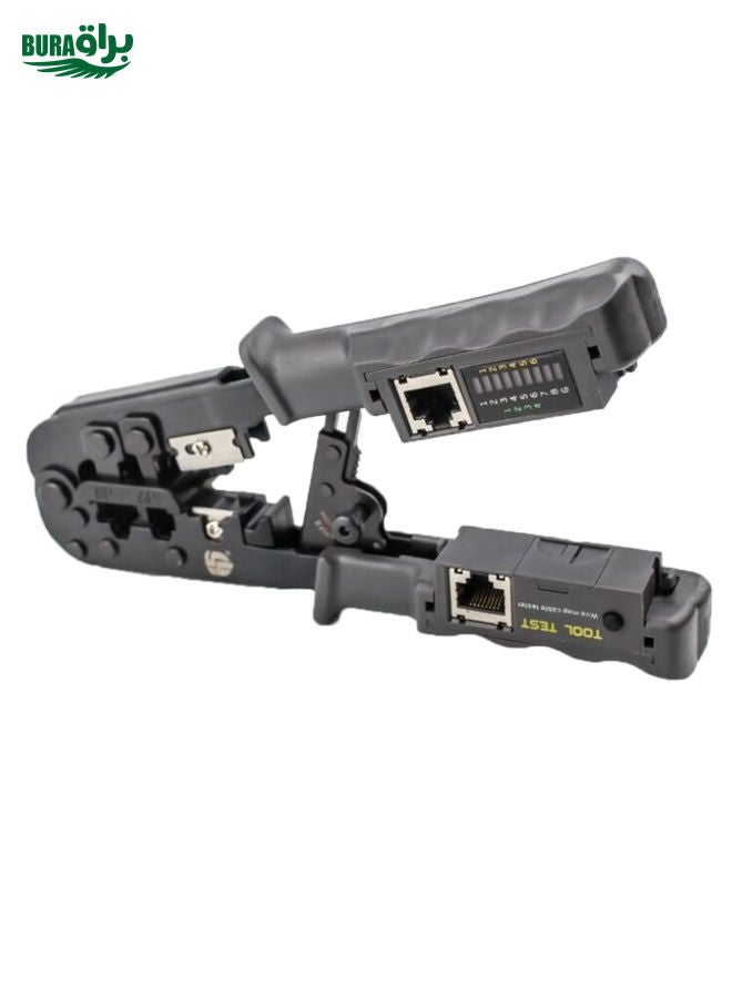 BURAQ TLN568CR Multi-functional Dual-use Network Telephone Crimping Tool with Tester Network Pliers  - Image 1