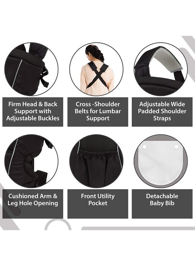 Luvlap Baby Carrier Blossom Black - 18172 - Image 5