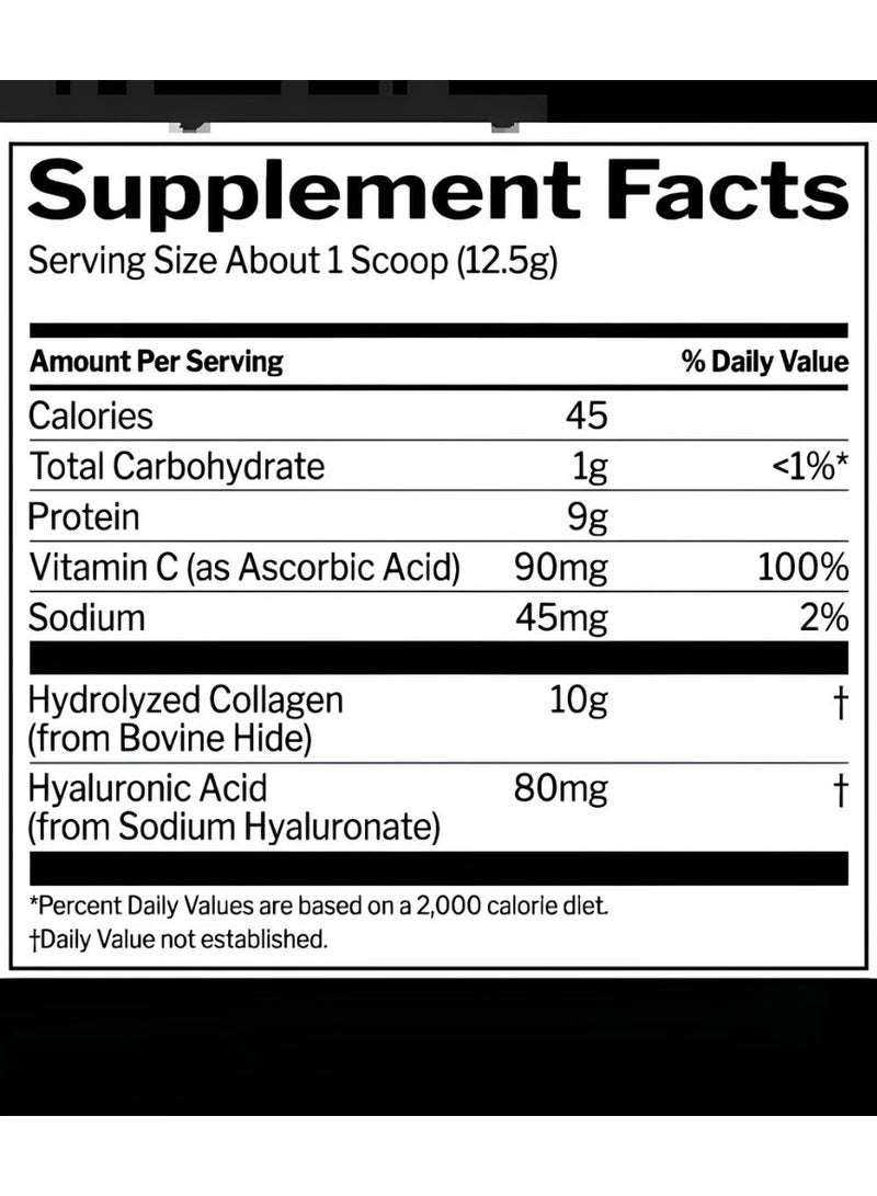 RULE 1 Ruleone, Collagen Peptides+Vitamin C & Hyaluronic Acid, Hair Skin Nail and Joint Support, Peach Mango, 250g, 20 Servings - Image 2