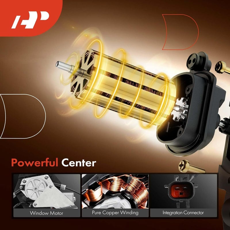 A-Premium Electric Power Window Regulator with Motor for Chrysler PT Cruiser 2001-2005, Front Right Passenger Side - Image 4