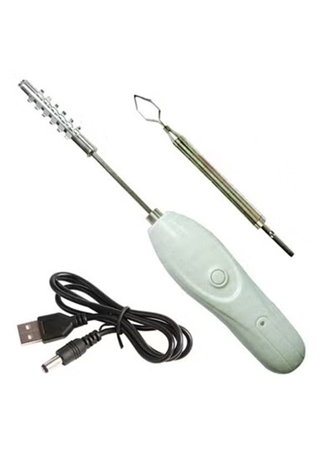 Chargeable Electric Vegetable Corer White 5x8x20cm - Image 1