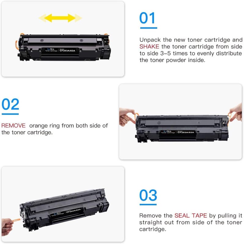 LxTek Compatible Toner Cartridge Replacement for HP 83a cf283a Toner Cartridge Compatible with LaserJet Pro MFP M125nw M201dw M225dw M201n M125a M127fw M127fn (1 Black, High Yield) - Image 4