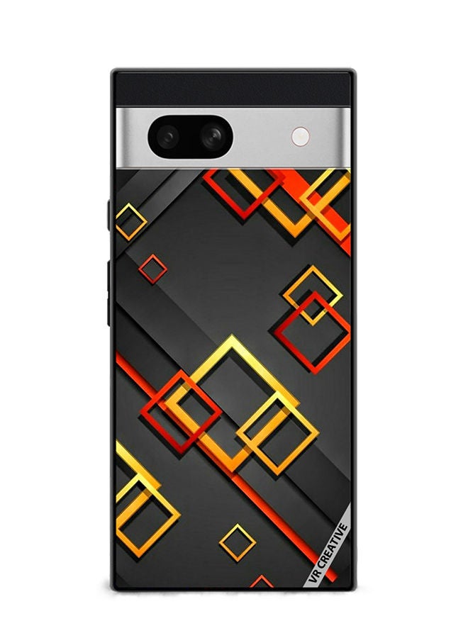 VR CREATIVE Protective Case Cover For Google Pixel 7a Abstract Design Multicolour - Image 1