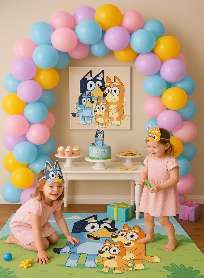 Beaumode Blue Dog Daisy Balloon Arch Garland Kit for Girls Wackadoo I'm Two Birthday Puppy Pawty Blue Dog Party Bingo Birthday Daisy Flower Groovy Party Decorations (Pink Blue Daisy) - Image 5