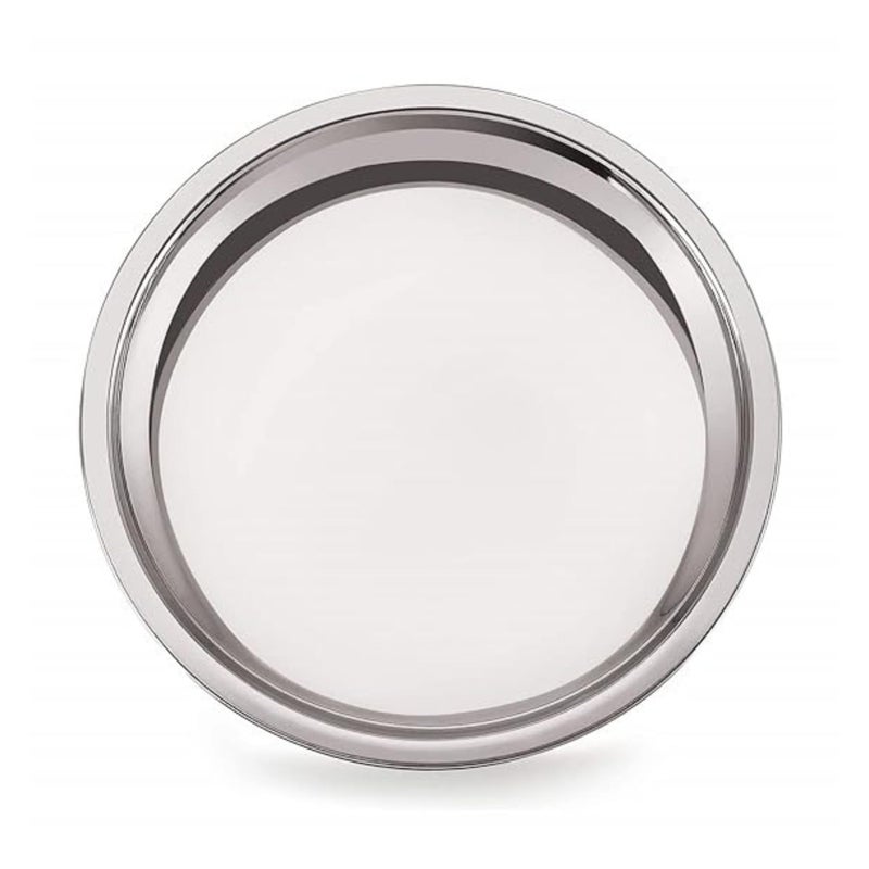 Kitdor Stainless Steel Atta Parat for Dough Kneading (Extra Small) | Multipurpose Mixing Parat for Serving, Mixing & Storing | Dough Bowl for Kitchen and Organizing Veggies (Size-12, Diameter- 27 cm) - Image 1
