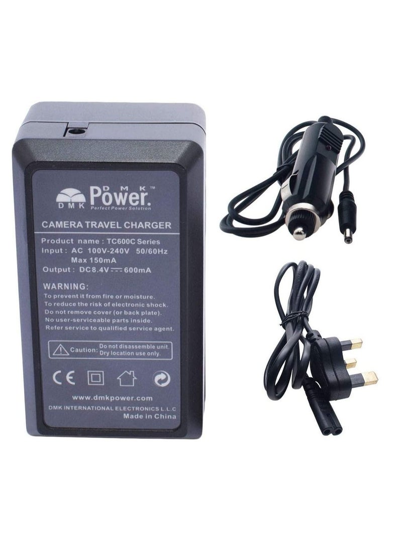 DMK POWER TC600C Travel Charger for Olympus Li-80B and Konica Minolta NP-900 for Olympus T-100,t-110,x-36 and Konica Minolta DiMAGE E40, E50, KYOCERA EZ4033 etc. Cameras - Image 2