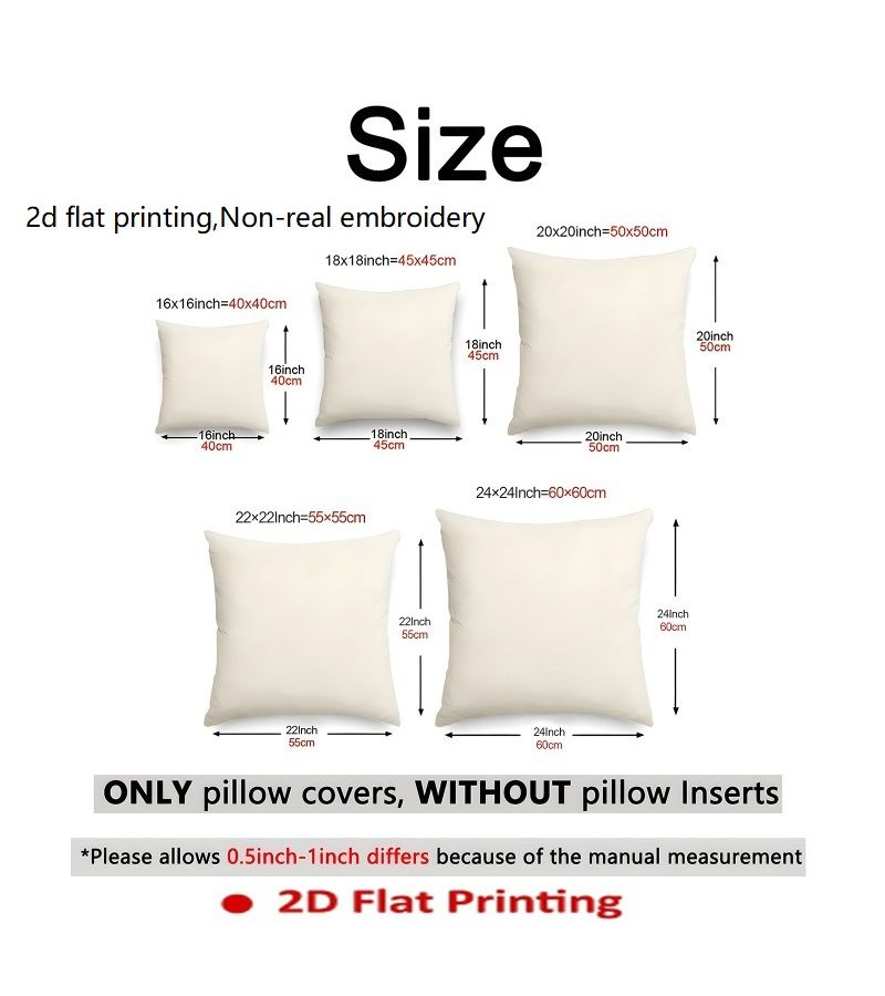4pcs Double Sided Print 2D Flat Pastoral Short Plush Pillowcase 45x45cm 18x18 inch Soft Cushion Cover For Living Room Bedroom - Image 4
