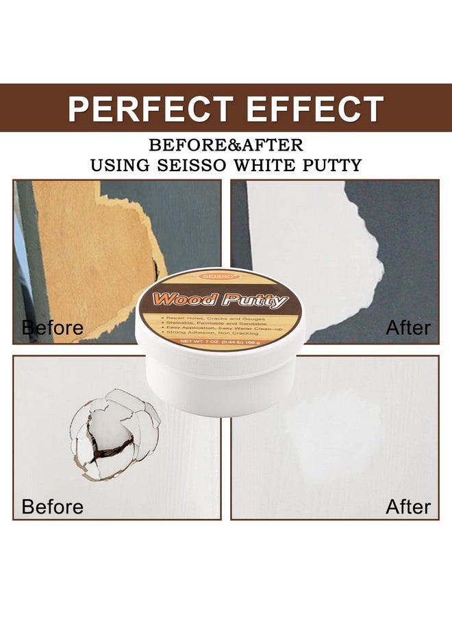 SEISSO SEISSO Wood Putty, Water-Based Wood Filler, White Wood Putty for Trim, Wood Filler Paintable, Stainable, Wood Furniture Repair kit - Restore Wooden Table, Cabinet, Floors, Door  - Image 3