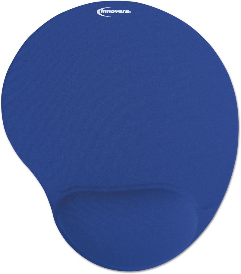 Innovera IVR50447 1038 in x 878 in Nonskid Base Mouse Pad with Gel Wrist Pad  Blue - Image 1