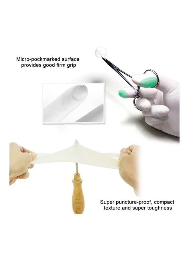 NIBEMINENT 100-Piece Disposable Gloves White 22.5x12x6centimeter - Image 3