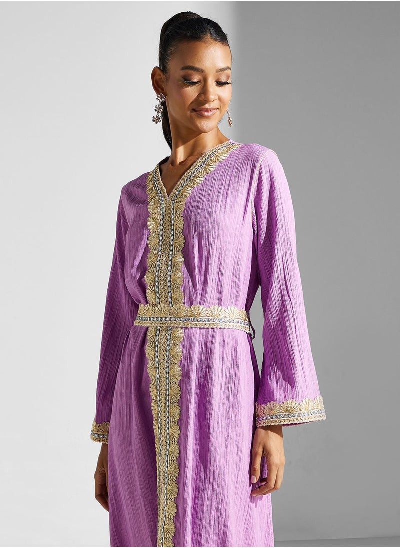 Khizana - Dress With Embroidered Panel - Image 1