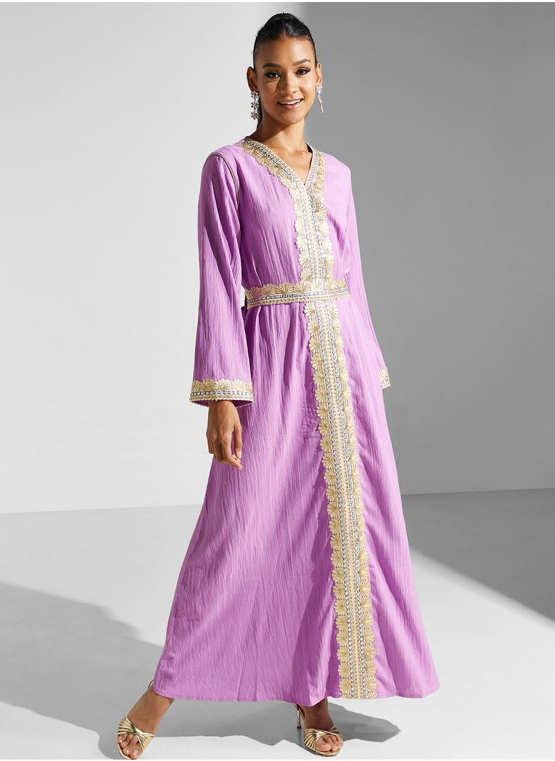 Khizana - Dress With Embroidered Panel - Image 1
