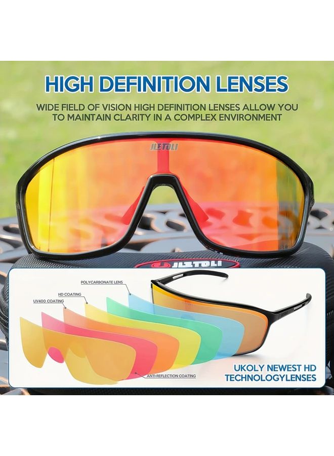 Photochromic Cycling Glasses Pink Purple Windproof Sports Eyewear Lightweight Frame - Image 5