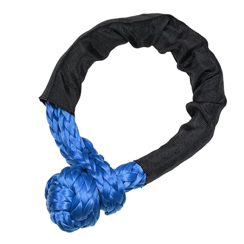 Soft Shackle 17 Tons Breaking Strength Heavy Duty Polymeric Polyethylene Road Recovery Rope for Offroad Blue - Image 2