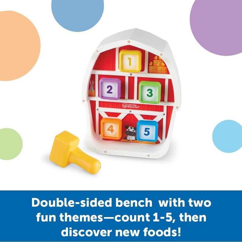 Learning Resources Barnyard Pounding Bench, Farm Animals for Kids,Fine Motor Skills for Ages 18 Months+, Montessori l Toys, Hammer Toy - Image 2