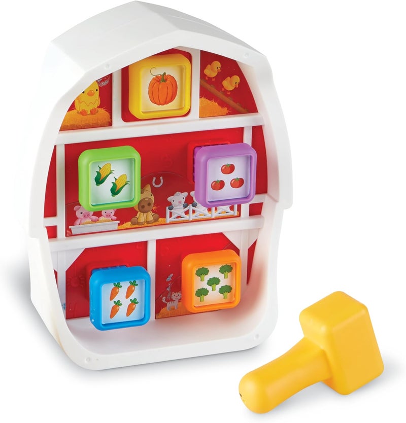 Learning Resources Barnyard Pounding Bench, Farm Animals for Kids,Fine Motor Skills for Ages 18 Months+, Montessori l Toys, Hammer Toy - Image 1