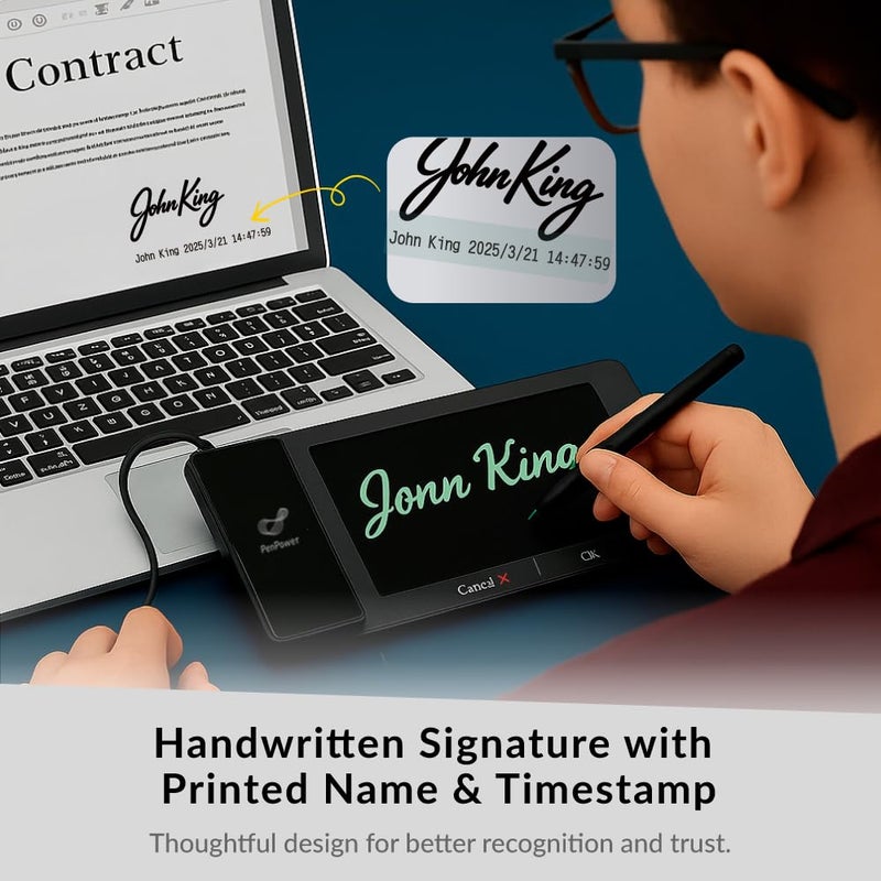 PenPower ePaper SignPad - e-Signature on MS Word, PDF, JPG and PNG with timestamp - Image 4