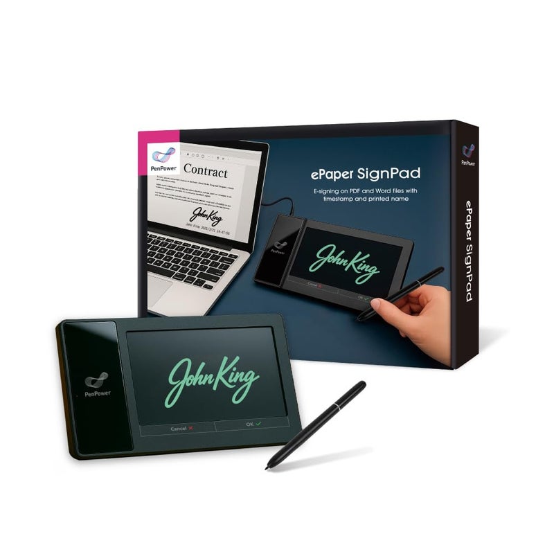 PenPower ePaper SignPad - e-Signature on MS Word, PDF, JPG and PNG with timestamp - Image 1