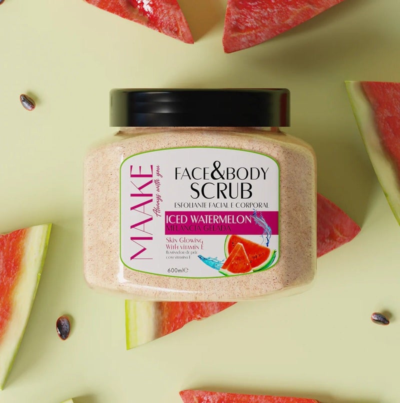 MAAKE Iced Watermelon Skin Glowing Face & Body Scrub 600ml - Image 3