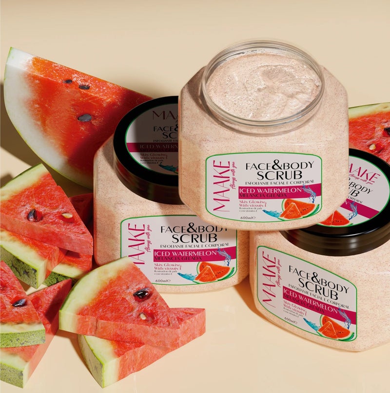 MAAKE Iced Watermelon Skin Glowing Face & Body Scrub 600ml - Image 2