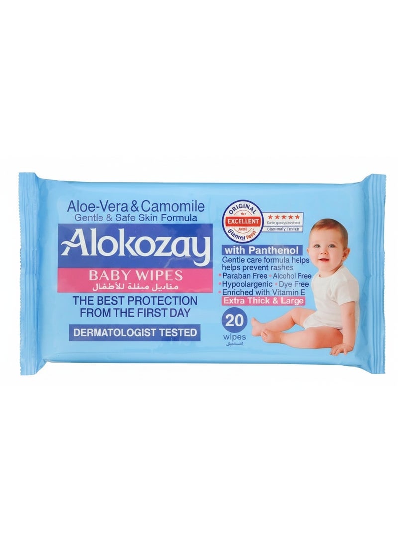 Aloe Vera & Camomile Baby Wipes 20 Pcs Pack