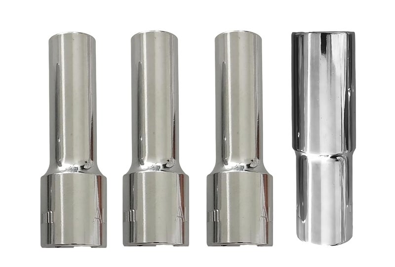 4 NEX 8mm + 12mm + 14mm + 17mm, 1/2" Drive Hex Long Chrome Vanadium Steel, Anti Rust, Heavy Duty Socket - Image 1