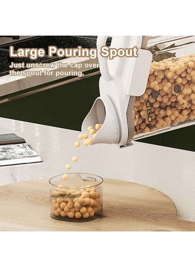 HuHa 2000ml  Plastic Sealed Grains Container Dry Food Storage Bin with Measuring Cup Pouring Spout(Green) - Image 5