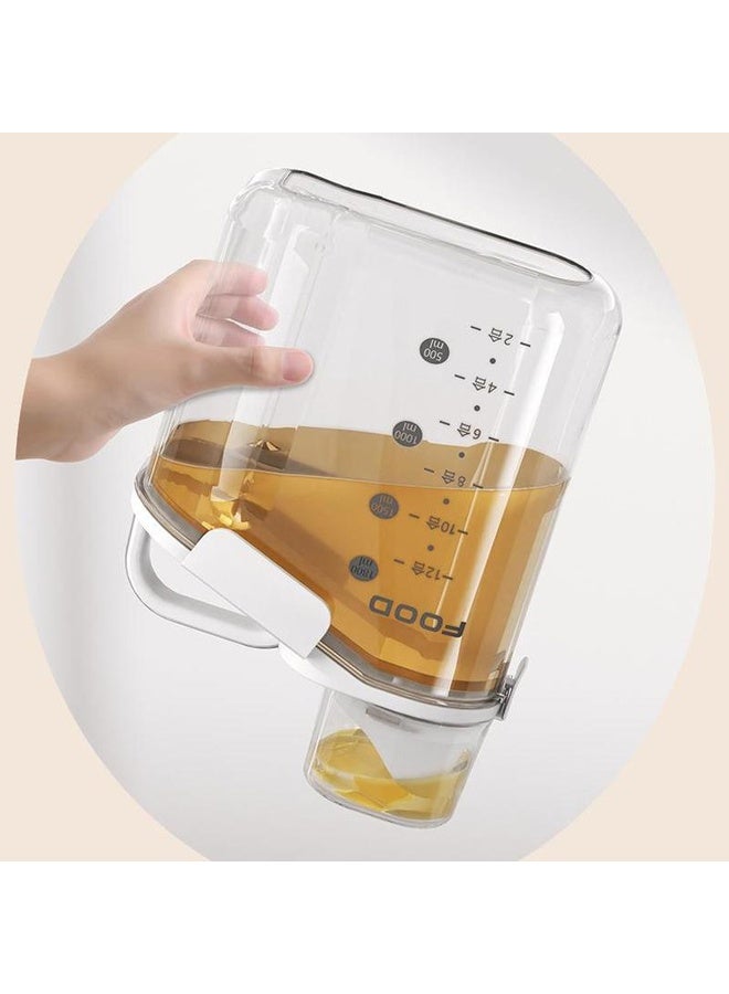 HuHa 2000ml  Plastic Sealed Grains Container Dry Food Storage Bin with Measuring Cup Pouring Spout(Green) - Image 4