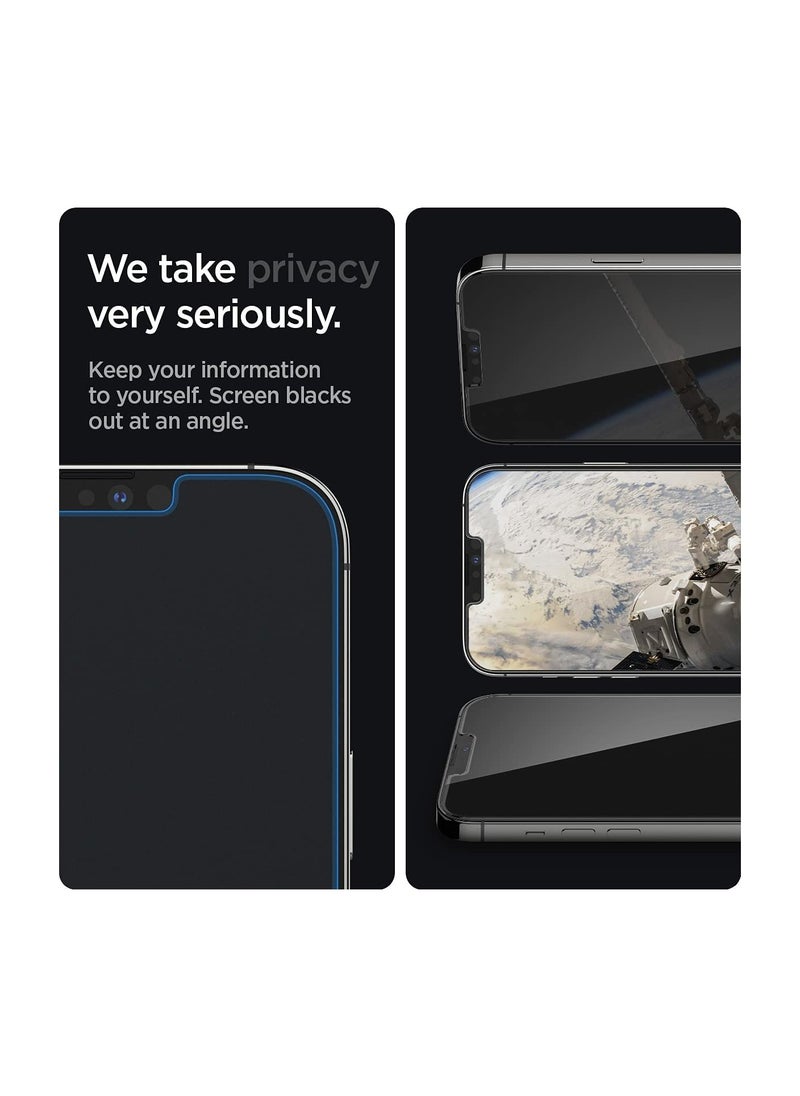 GLAStR EZ FIT PRIVACY [2 Pack] designed for iPhone 13 Pro MAX Privacy Screen Protector Premium Tempered Glass with Auto Align technology