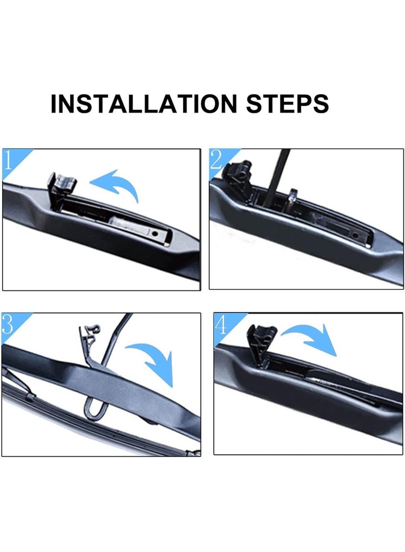 Elshafey front Windshield Wiper Blades for Hyundai Elantra HD 2007 - 2010 - Image 3